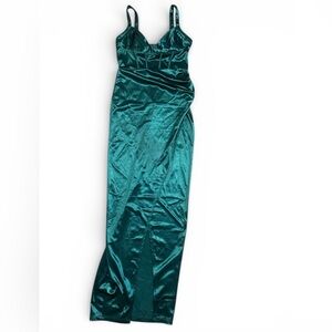 Symphony Green Satin Dress
